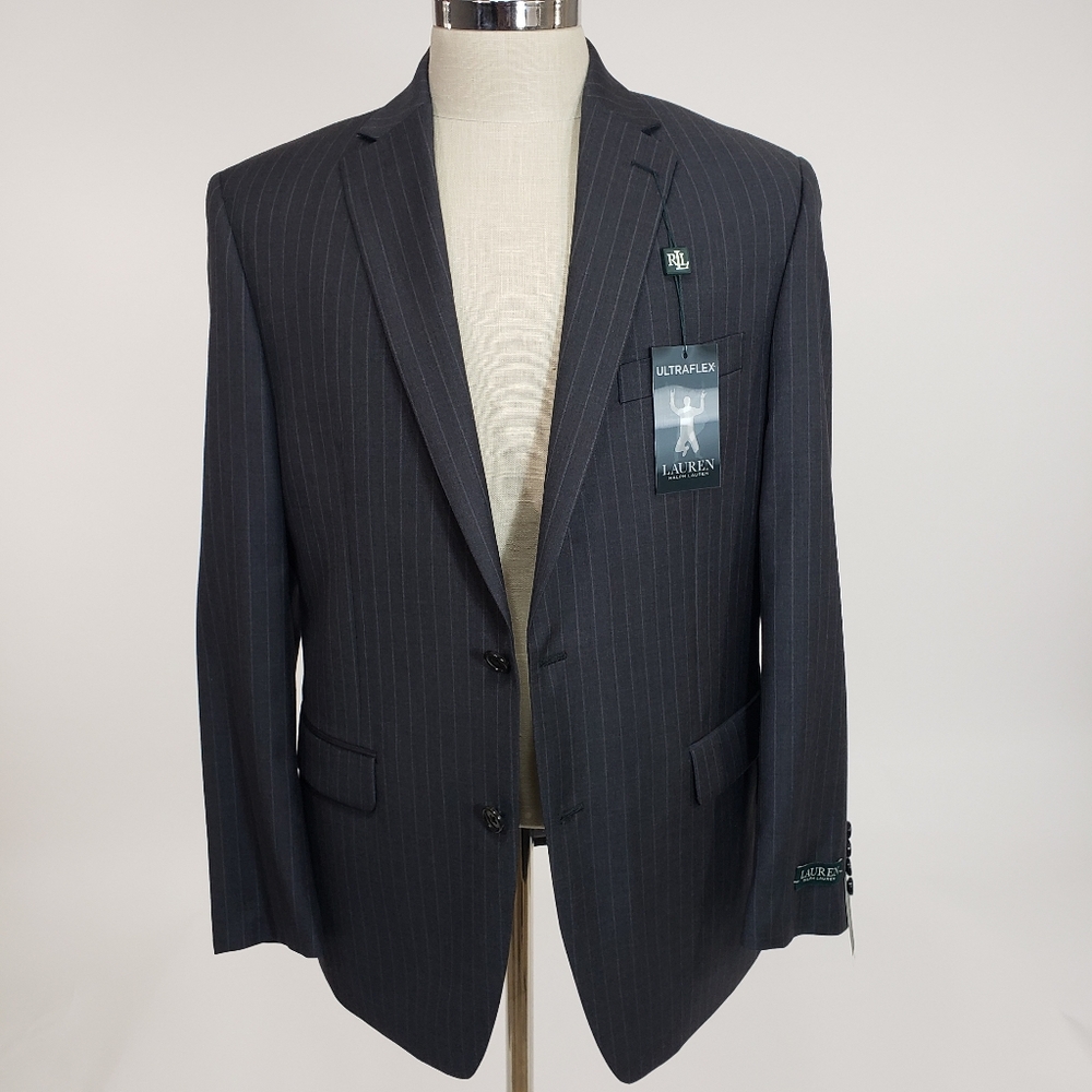 Polo Ralph Lauren Striped 2Pc Men’s Suit 42R 36W 30L